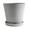 Hay Flowerpot Topf Mit Unterteller Grau, Ø34 Cm XXXL