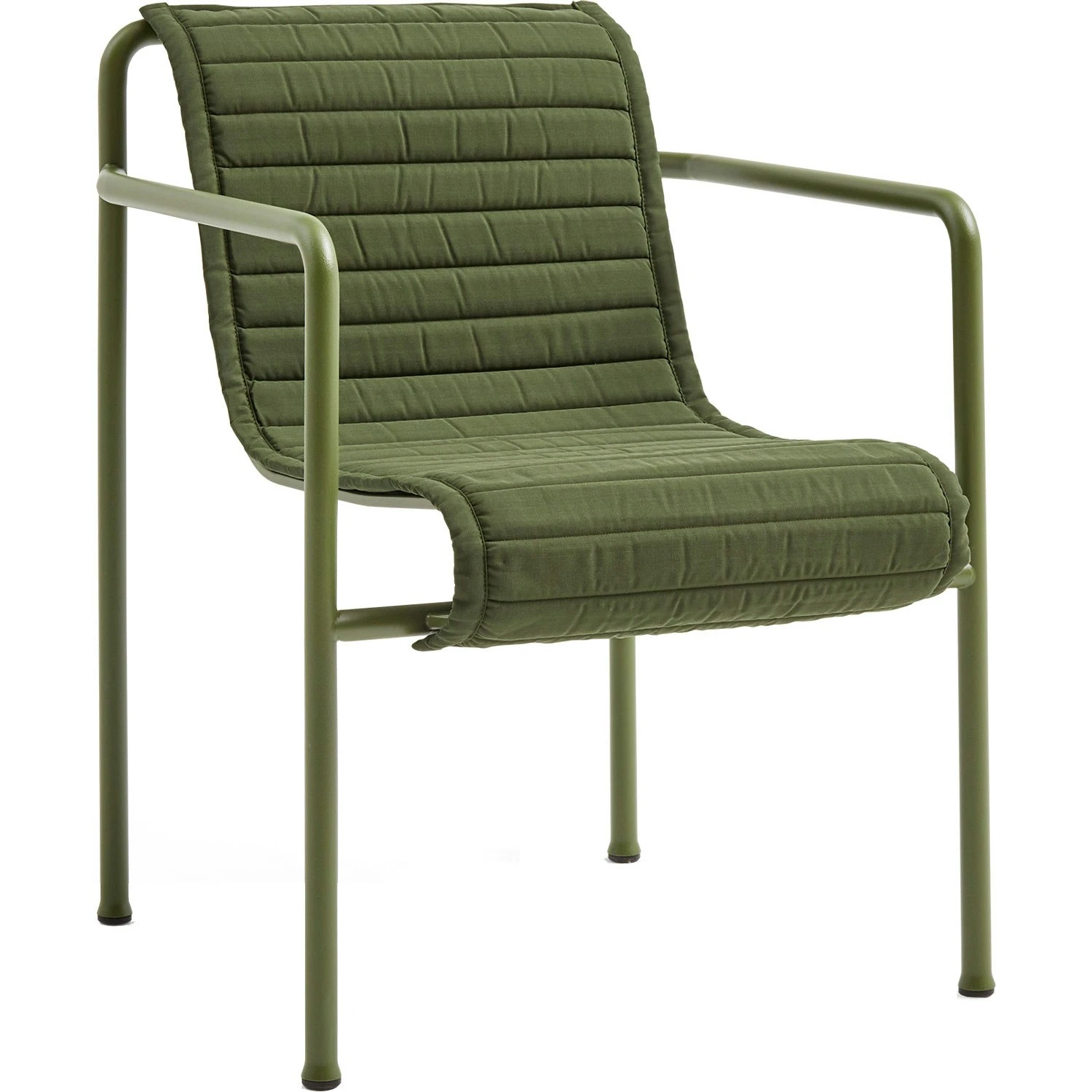 Hay Palissade Kissen Gesteppt Dining Lehnstuhl, Olive 2 Hay Palissade Kissen Gesteppt Dining Lehnstuhl, Olive – Bild 2