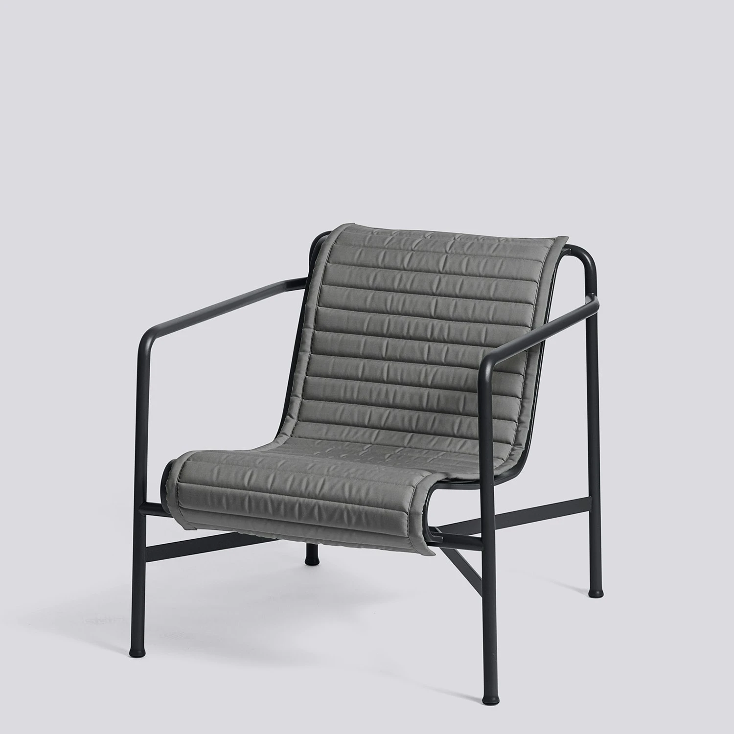Hay Palissade Kissen Gesteppt Loungesessel Kurz, Anthrazit 2 Hay Palissade Kissen Gesteppt Loungesessel Kurz, Anthrazit – Bild 2