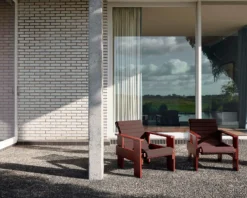 Hay Quilted Cushion Crate Lounge Chair- Sky Grey Loungesessel Iron Red -Brafab Verkaufs-Shop hay quilted cushion crate lounge chair sky grey 11