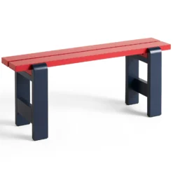 Hay Weekday Bank 23x111 Cm, Steel Blue/Weinrot