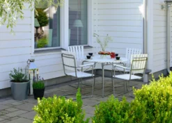 Sandhamn Tisch Ø100 Cm, Weiß -Brafab Verkaufs-Shop hillerstorp sandhamn bord 100 cm fallbart stal vit 4