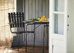 Sandhamn Tisch Ø100 Cm, Schwarz/Orkangrau 6 Sandhamn Tisch Ø100 Cm, Schwarz/Orkangrau -Brafab Verkaufs-Shop hillerstorp sandhamn bord 100 cm fallbart stal vit 7