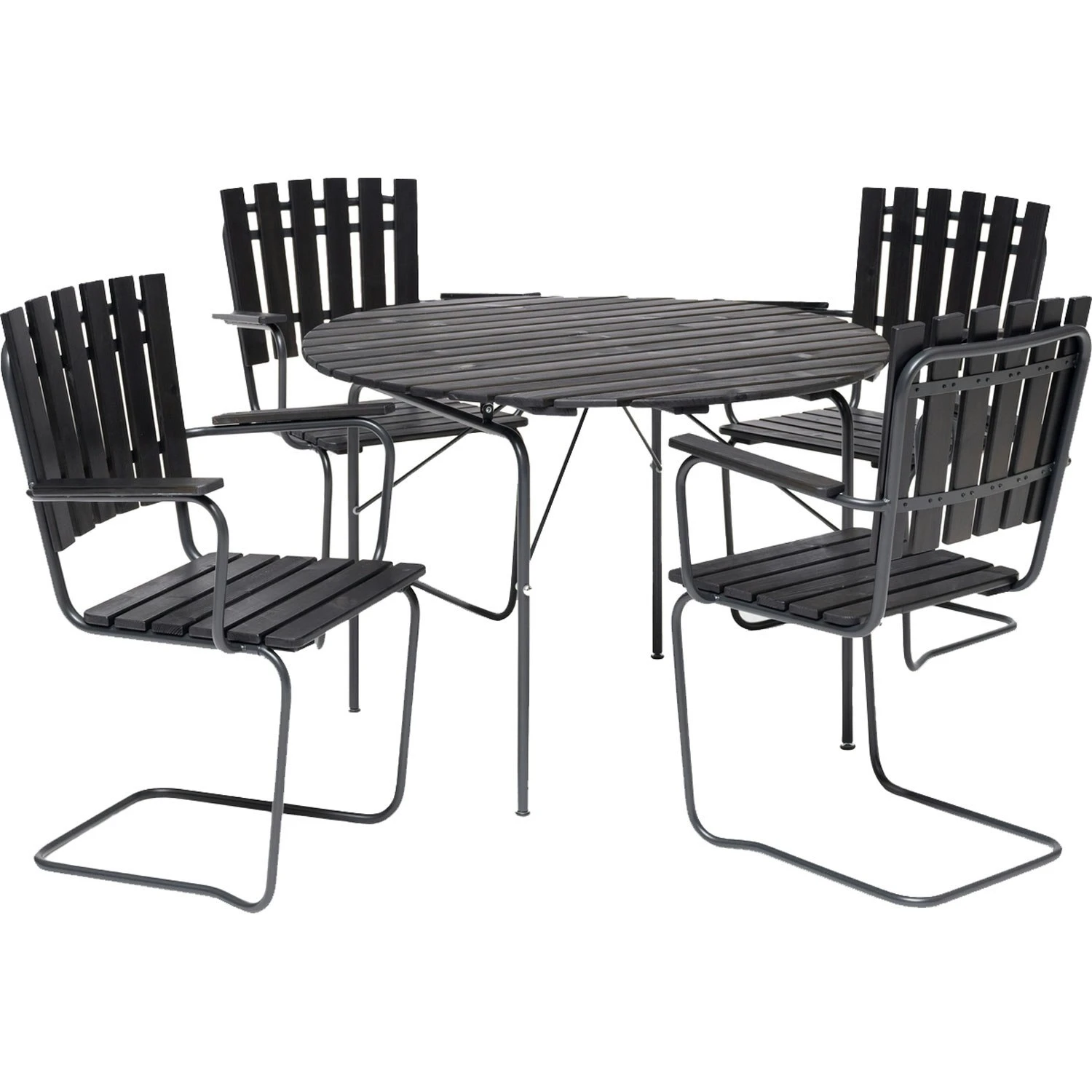 Sandhamn Tisch Ø100 Cm, Schwarz/Orkangrau 2 Sandhamn Tisch Ø100 Cm, Schwarz/Orkangrau – Bild 2