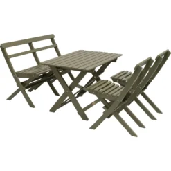 Torpet Tischgarnitur 4 Sitzplätze, Antikgrün