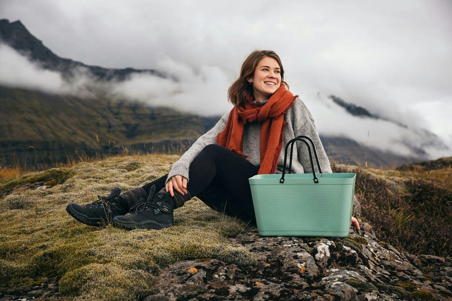 Hinza Bag Green Plastic Olive, Large 2 Hinza Bag Green Plastic Olive, Large – Bild 2