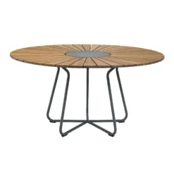 Circle Table 150 Cm, Bamboo / Black