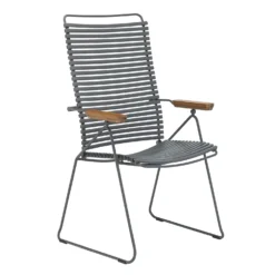 Click Position Dining Chair, Dark Grey/Grey