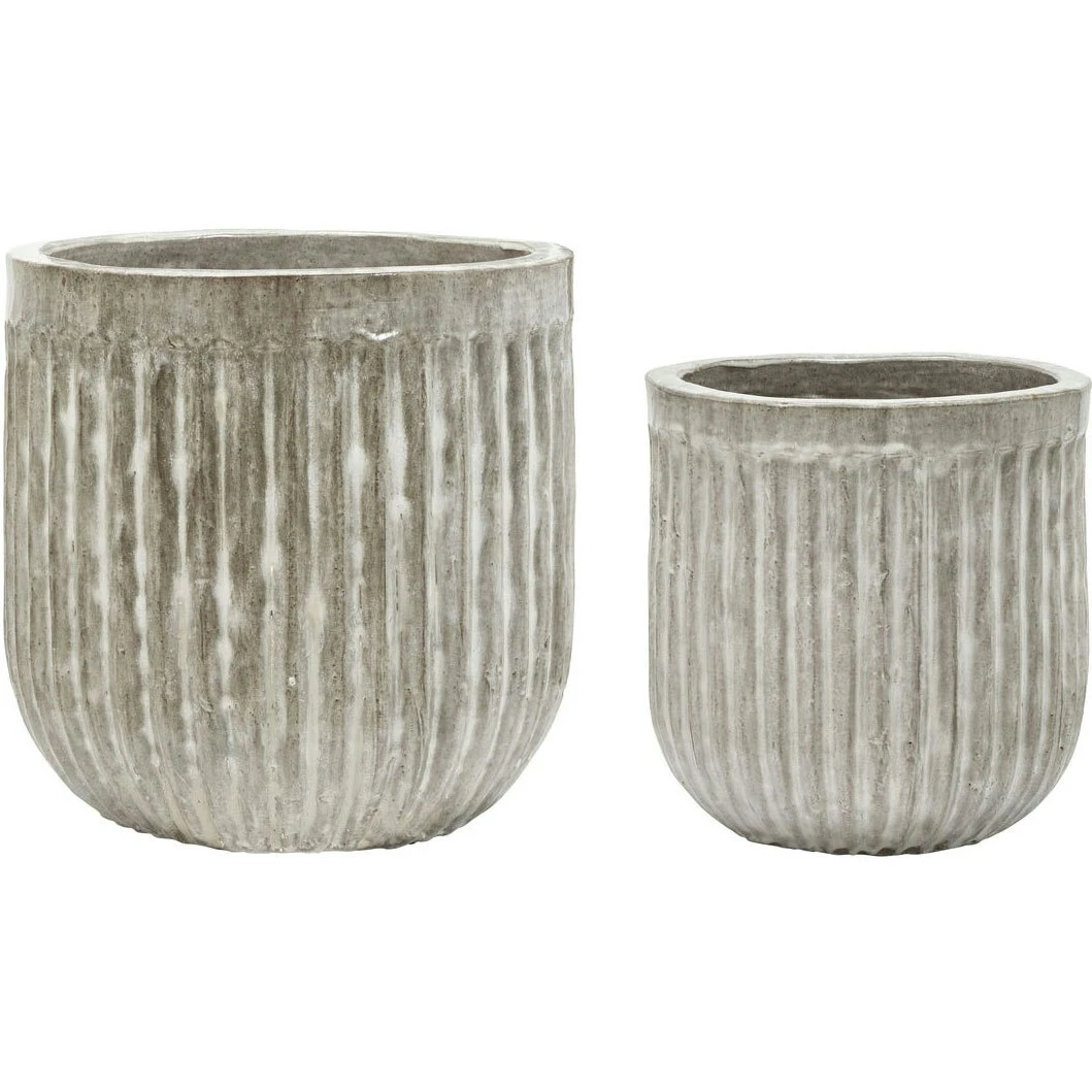 House Doctor Pharao Topf Steingut 2 Teile, Antik Braun 1 House Doctor Pharao Topf Steingut 2 Teile, Antik Braun