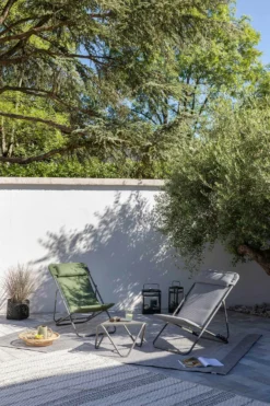 Lafuma Maxi Transat+ BeComfort® Liegestuhl, Olive 7 Lafuma Maxi Transat+ BeComfort® Liegestuhl, Olive -Brafab Verkaufs-Shop lafuma deckchair bleu encre titane 9