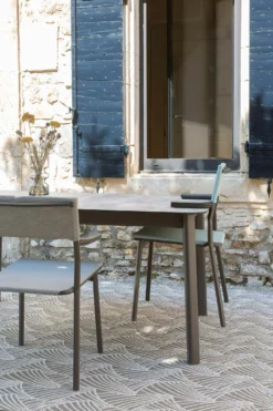 Lafuma Oron Batyline® Duo Lehnstuhl, Galet -Brafab Verkaufs-Shop lafuma oron dining chair galet titane 12