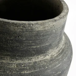 Muubs Kanji Topf Zement Schwarzgrau, Ø47 Cm -Brafab Verkaufs-Shop muubs flower pot kanji black gray 3