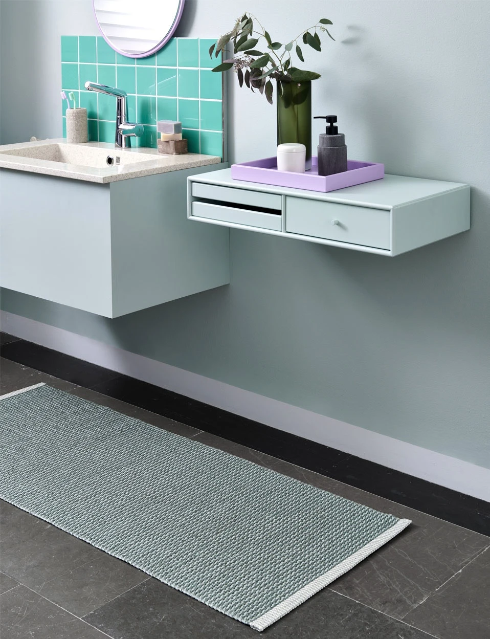 Mono Teppich Sage/ Army, 85x160 Cm 3 Mono Teppich Sage/ Army, 85x160 Cm – Bild 3