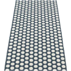 Noa Teppich Dunkelblau / Vanilla / Warmes Grau, 70x150 Cm