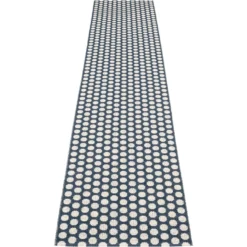 Noa Teppich Dunkelblau / Vanilla / Warmes Grau, 70x350 Cm