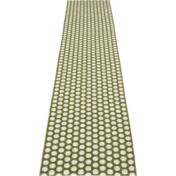 Noa Teppich Olive / Vanilla / Warmes Grau, 70x350 Cm