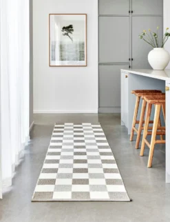 Pix Rug Dark Linen / Vanilla / Linen, 70x300 Cm -Brafab Verkaufs-Shop pappelina pix rug dark linen vanilla linen 1