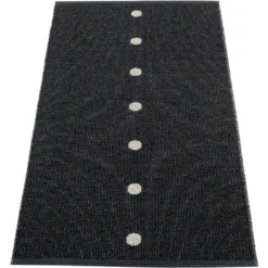 Peg Rug 70x140 Cm, Black/Lin