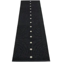 Peg Rug 70x280 Cm, Black/Lin
