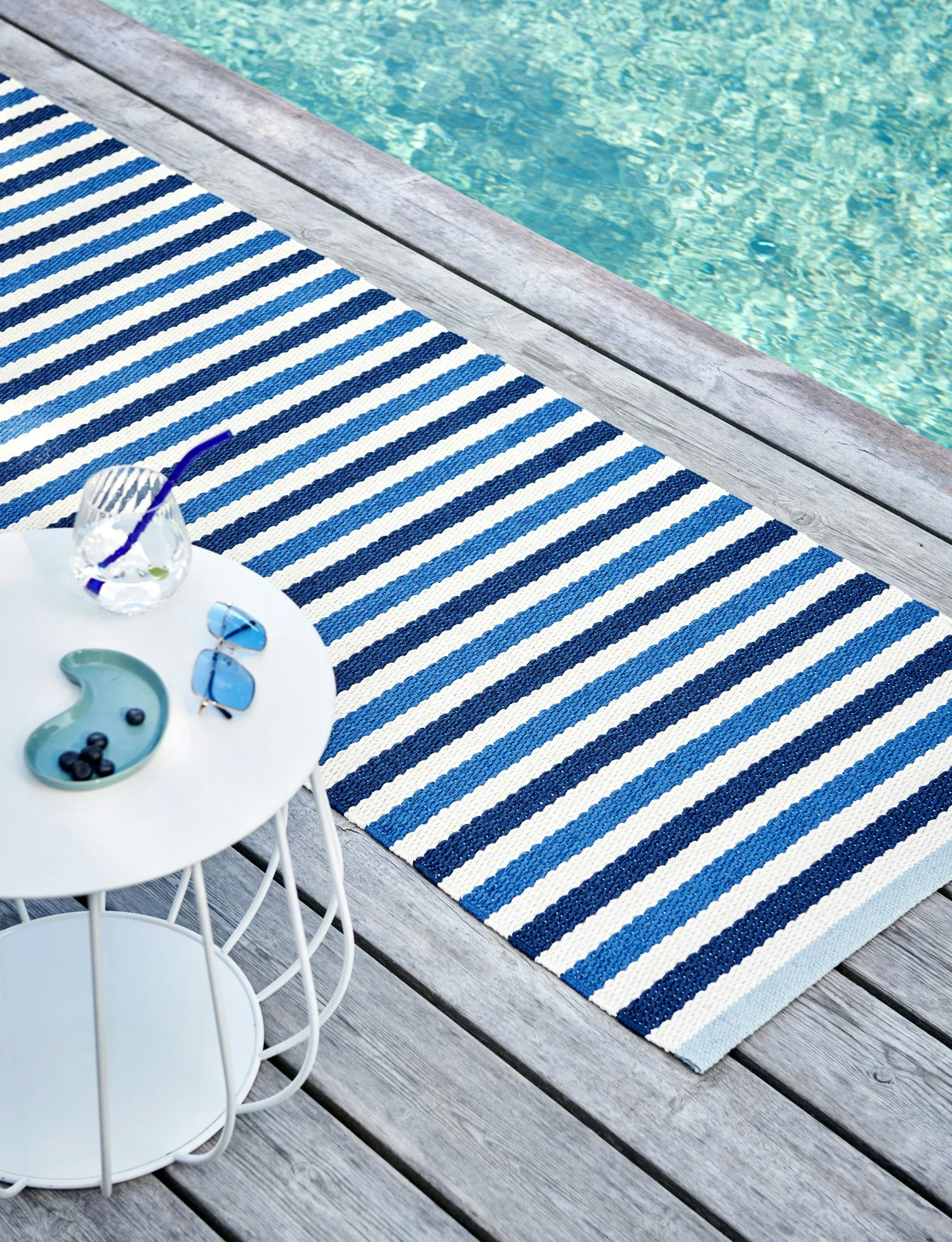 Teo Teppich Denim / Dunkelblau / Vanilla, 70x300 Cm 2 Teo Teppich Denim / Dunkelblau / Vanilla, 70x300 Cm – Bild 2