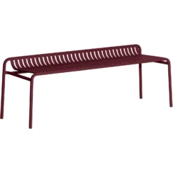 Week-End Bank Ohne Rückenlehne, Burgunderrot