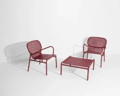 Week-End Kaffeetisch 60x69 Cm, Burgunderrot -Brafab Verkaufs-Shop petite friture week end coffee table 8