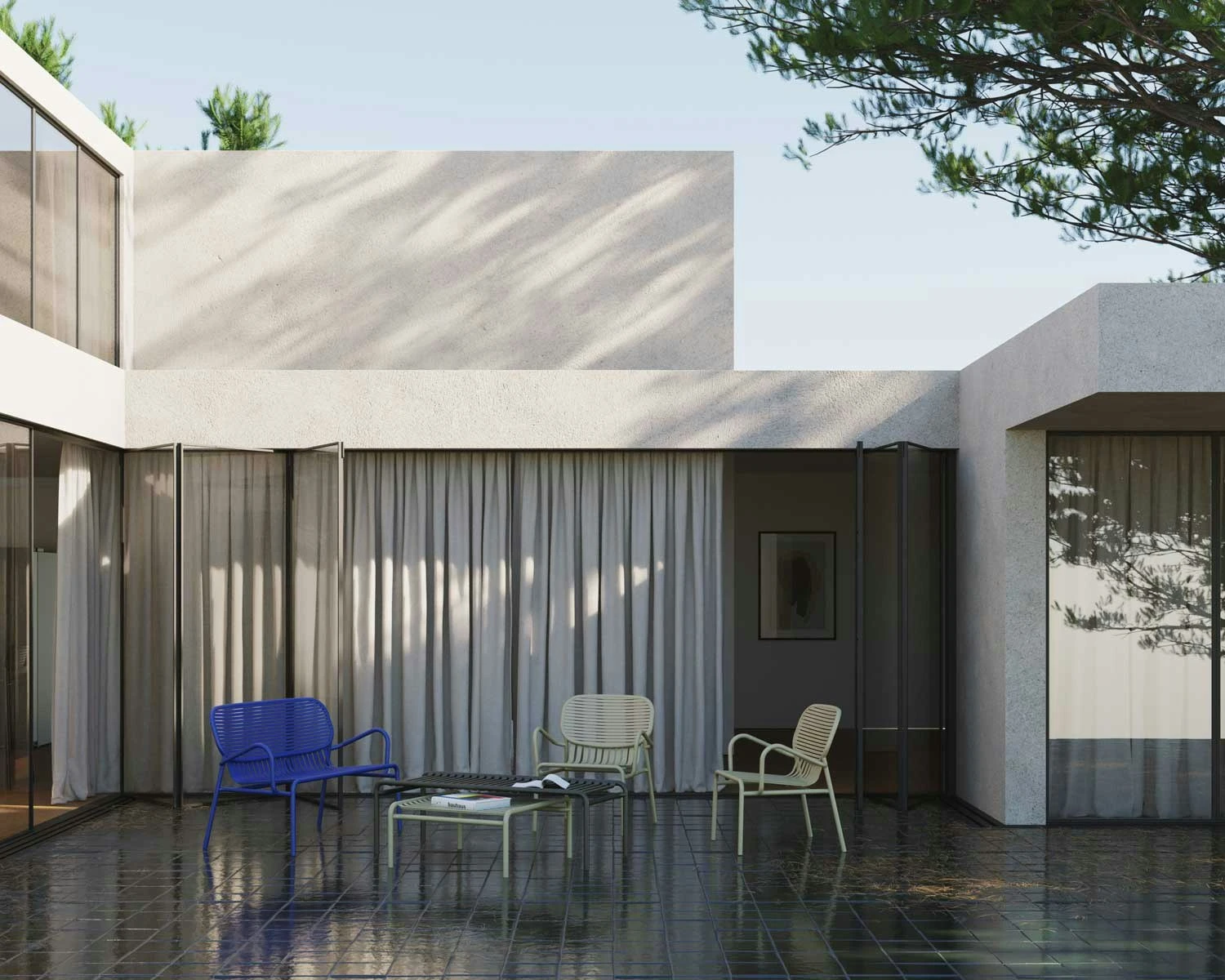 Week-End Kaffeetisch / Bank 51x127 Cm, Glasgrün 3 Week-End Kaffeetisch / Bank 51x127 Cm, Glasgrün – Bild 3