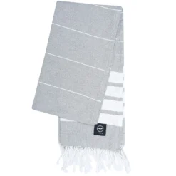 Badlakan Hamam Alma 80x180cm Orange/vit Badetuch 80x180 Cm Hellgrau