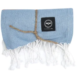 Kochi Hamam Badetuch 80x180 Cm, Blau/Orange -Brafab Verkaufs-Shop recycled by wille badlakan hamam kochi 80x180 cm bla r bla 6