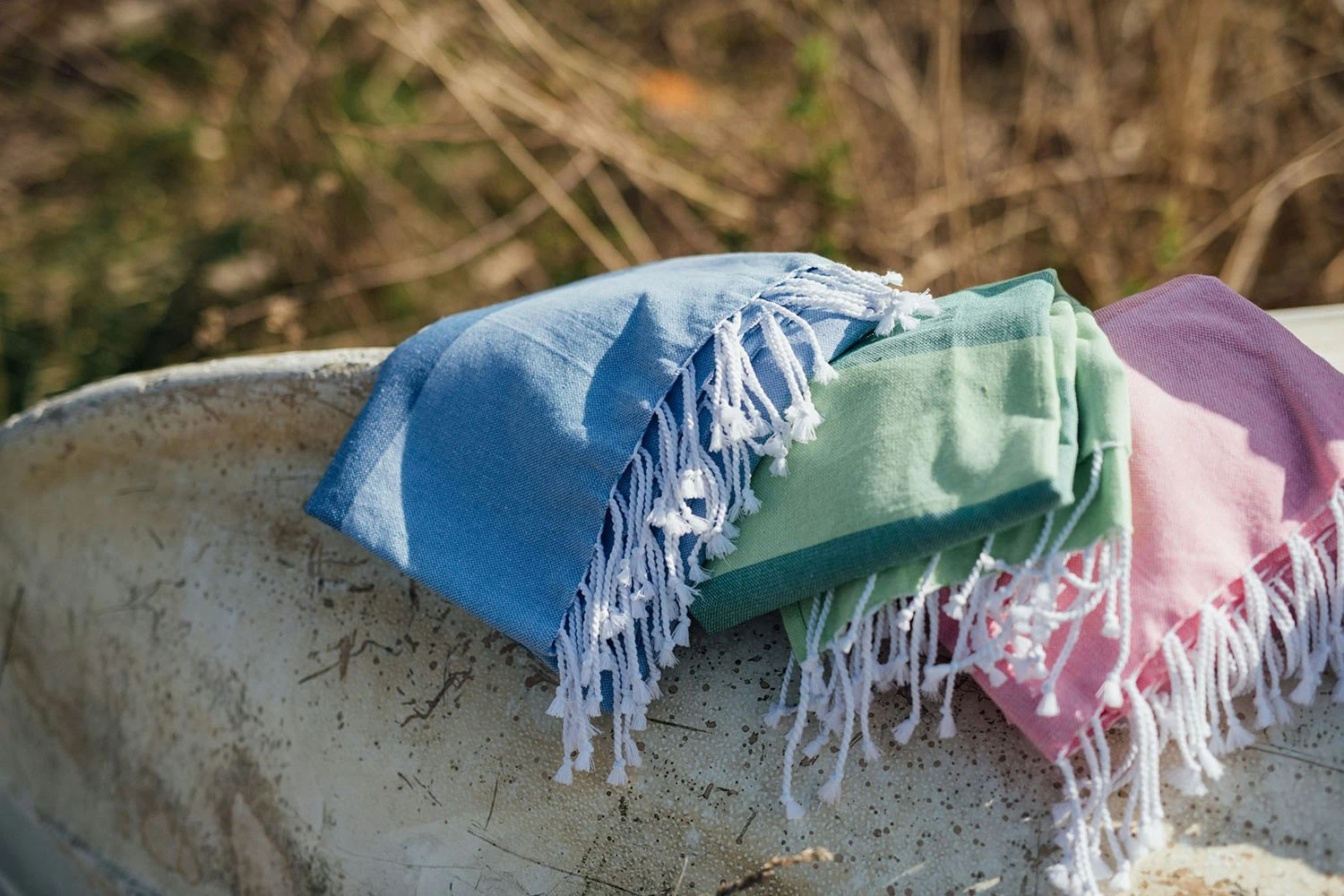 Kochi Hamam Badetuch 80x180 Cm, Rosa/Orange 2 Kochi Hamam Badetuch 80x180 Cm, Rosa/Orange – Bild 2