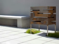 Röshults Urban 70 Fire Basket, Untreated Steel -Brafab Verkaufs-Shop roshults fire basket urban 3